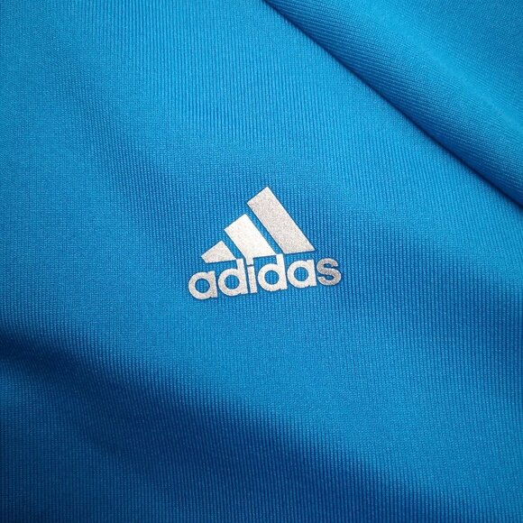 Adidas Ladies Size Large Climalite Turquoise Full Zip Athletic Jacket - Picture 6 of 11